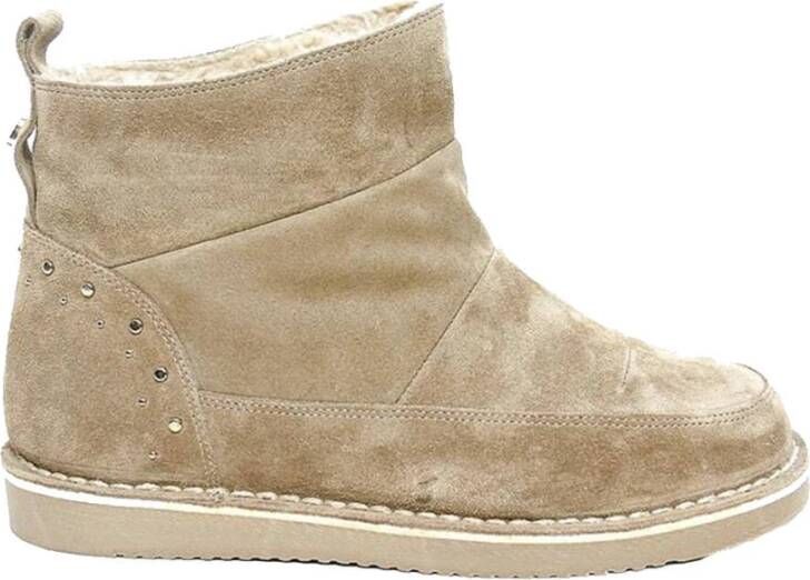 Babouche Angel Enkellaarzen Beige Dames