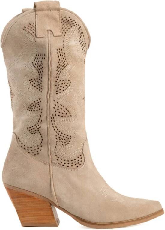 Babouche Cowboy Laarzen Beige Dames