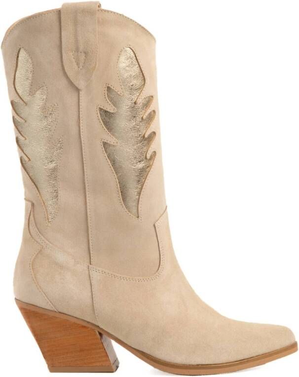 Babouche Cowboy Laarzen Beige Dames