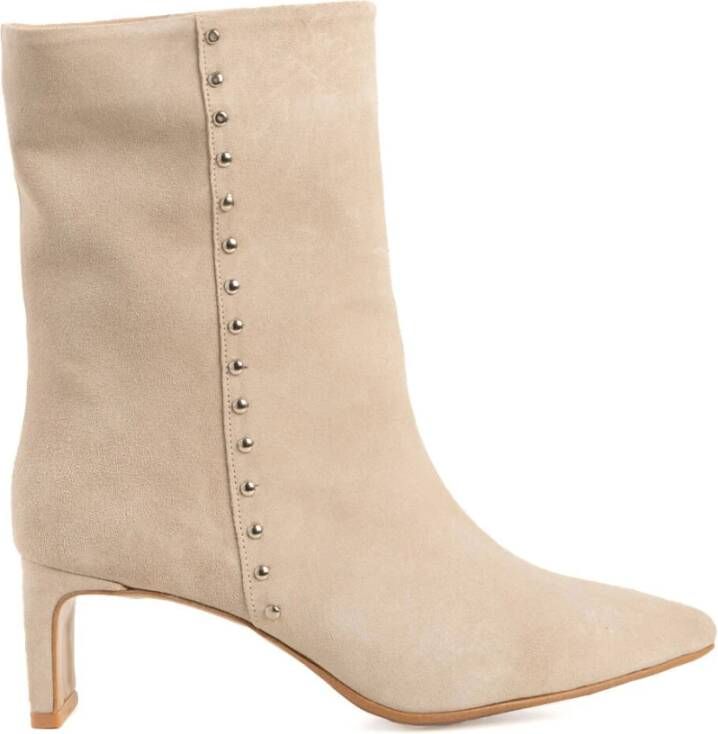 Babouche Stijlvolle Enkellaars Beige Dames