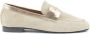 Babouche Stijlvolle Leren Loafers Beige Dames - Thumbnail 1