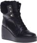 Baldinini Ankle boots in black leather and sheepskin Black Dames - Thumbnail 1