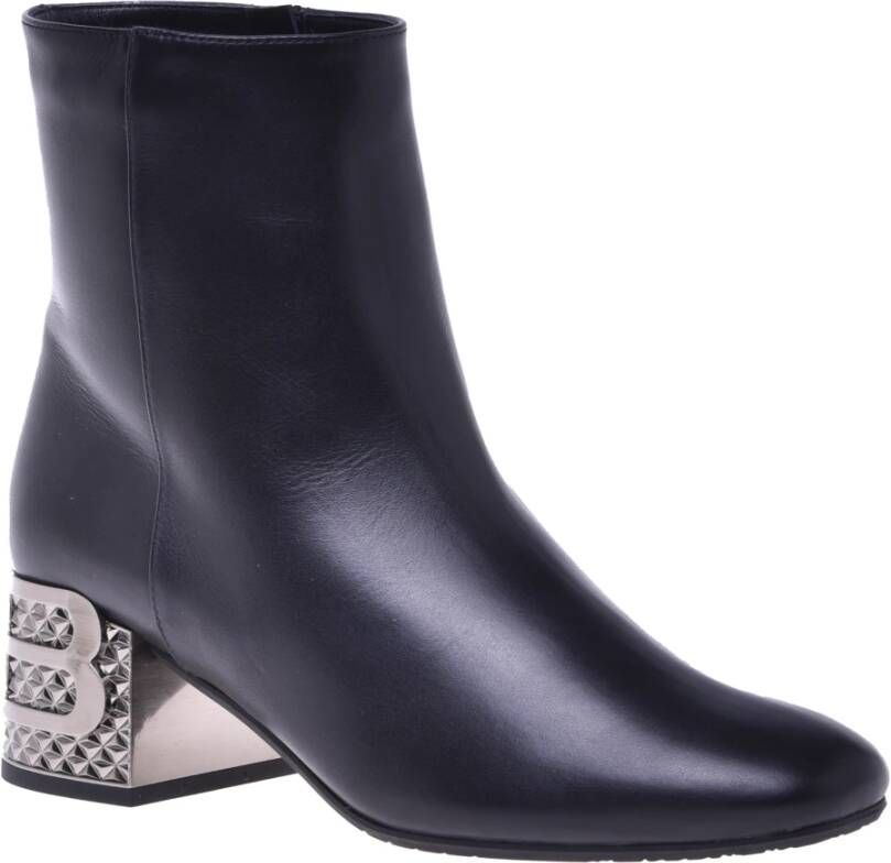 Baldinini Ankle boots in black leather Black Dames