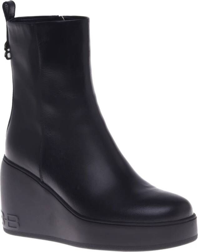 Baldinini Ankle boots in black leather Black Dames