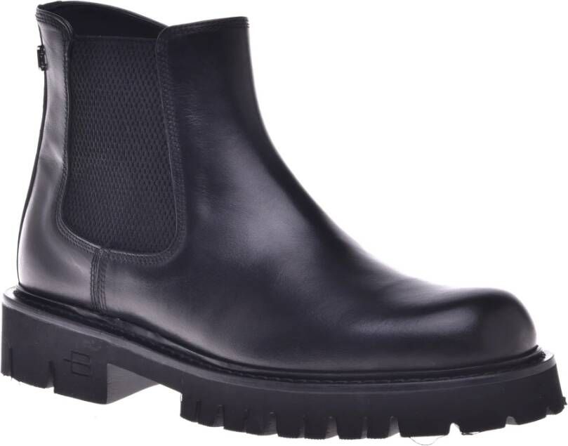 Baldinini Ankle boots in black leather Black Heren