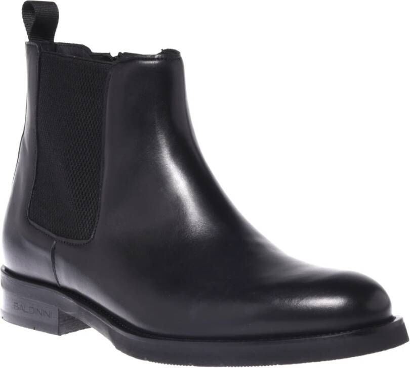 Baldinini Ankle boots in black leather Black Heren