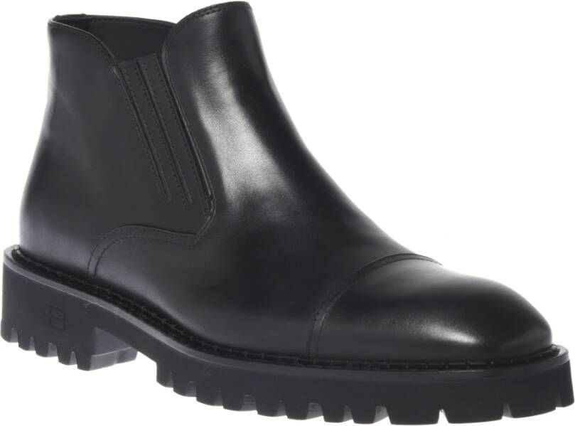 Baldinini Ankle boots in black leather Black Heren