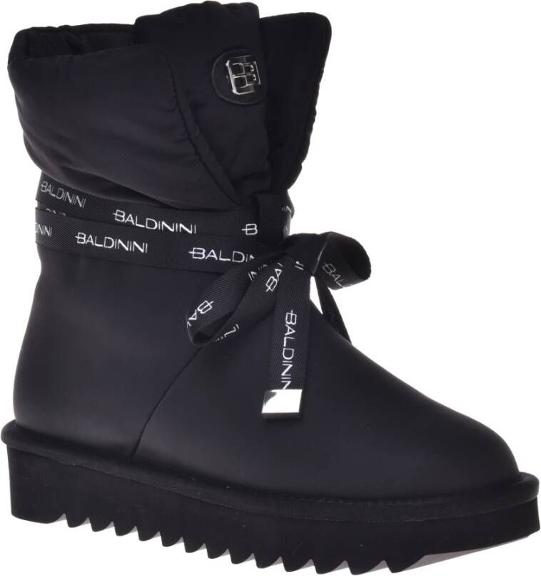 Baldinini Ankle boots in black nylon and leather Black Dames