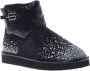 Baldinini Ankle boots in black nylon and leather suede with rhinestones Black Dames - Thumbnail 1