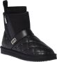 Baldinini Ankle boots in black quilted leather and nylon with studs Black Dames - Thumbnail 1