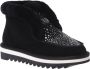 Baldinini Ankle boots in black suede and sheepskin with rhinestones Black Dames - Thumbnail 1