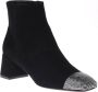 Baldinini Ankle boots in black suede with rhinestones Black Dames - Thumbnail 1