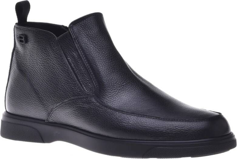 Baldinini Ankle boots in black tumbled leather Black Heren