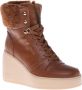 Baldinini Ankle boots in leather and sheepskin Brown Dames - Thumbnail 1