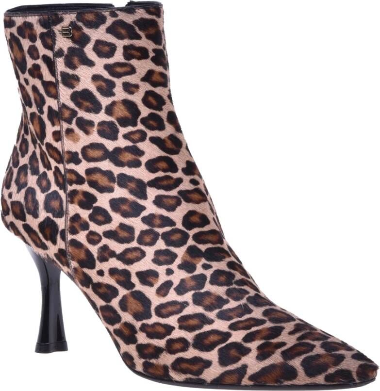 Baldinini Ankle boots in leopard-print pony skin Multicolor Dames