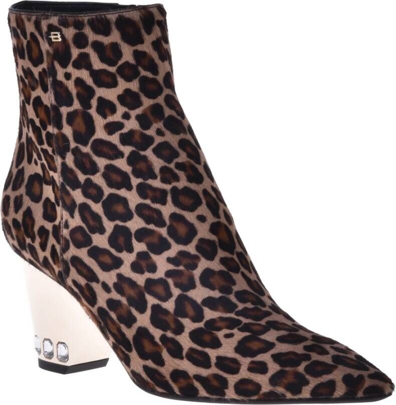 Baldinini Ankle boots in leopard-print pony skin Multicolor Dames