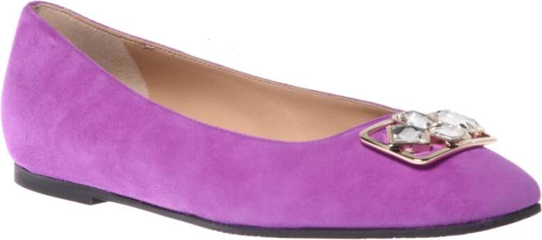 Baldinini Ballerina pump in purple suede Purple Dames