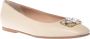 Baldinini Ballerina pump in vanilla leather Beige Dames - Thumbnail 1