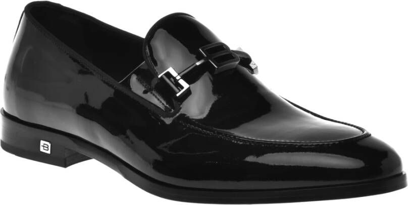 Baldinini Black calfLeather loafers Black Heren