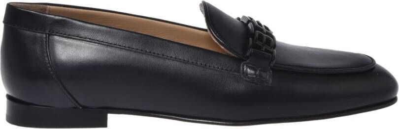 Baldinini Black calfskin loafer Black Dames