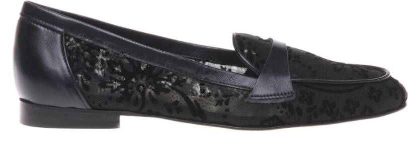 Baldinini Black petal mesh loafer Black Dames