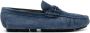 Baldinini Blauwe Leren Loafers Elegant Gesloten Platte Blue Heren - Thumbnail 1