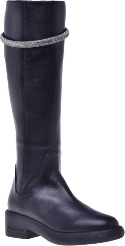 Baldinini Boots in black leather Black Dames