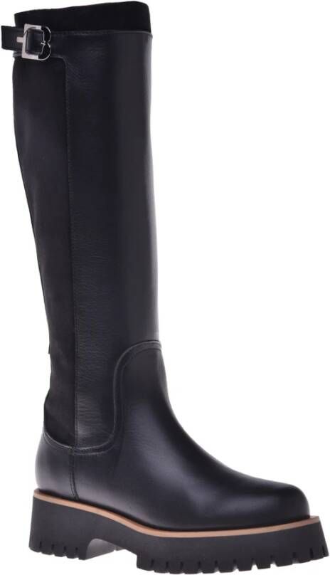 Baldinini Boots in black leather suede Black Dames