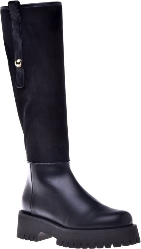 Baldinini Boots in black suede and leather Black Dames