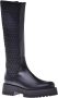 Baldinini Boots in stretchy eco-nappa and black leather Black Dames - Thumbnail 1