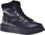 Baldinini Combat boots in black leather and sheepskin Black Dames - Thumbnail 1