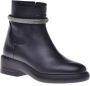 Baldinini Combat boots in black leather Black Dames - Thumbnail 1