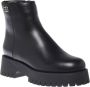 Baldinini Combat boots in black leather Black Dames - Thumbnail 1