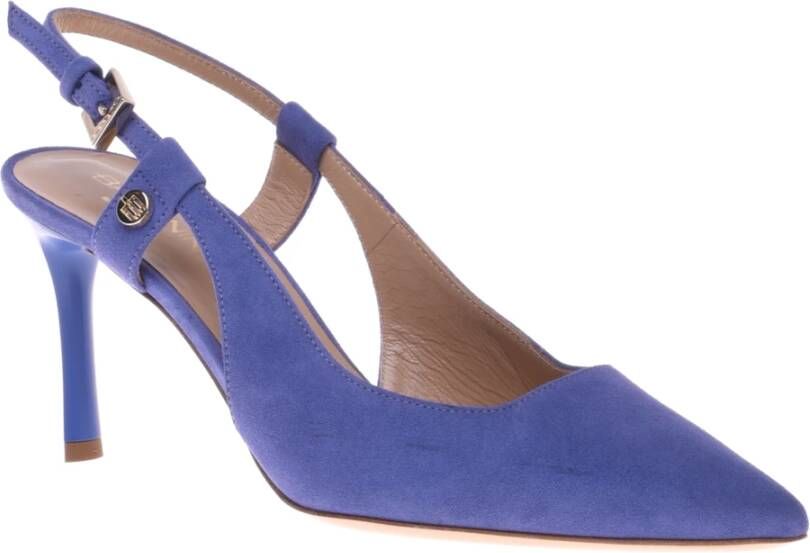 Baldinini Court shoe in blue suede Blue Dames