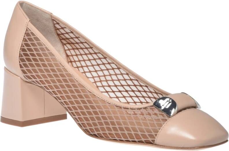 Baldinini Court shoe in nude mesh Beige Dames