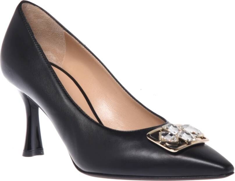 Baldinini Court shoes in black leather Black Dames