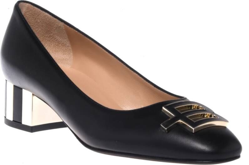 Baldinini Court shoes in black leather Black Dames