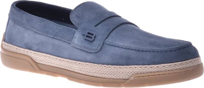 Baldinini Indigo suede loafers Blue Heren