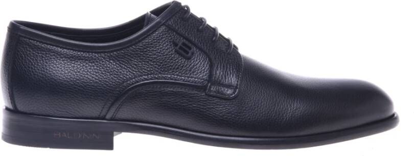 Baldinini Lace-ups in blue tumbled leather Black Heren