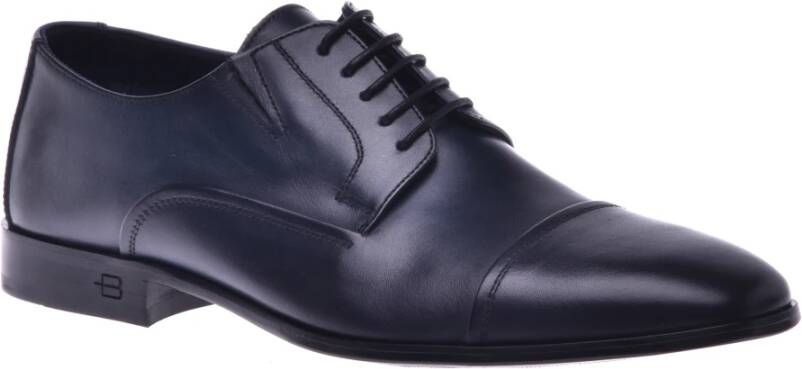 Baldinini Lace-ups in dark blue calfskin Blue Heren