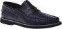 Baldinini Loafer in black perforated calfskin Black Heren - Thumbnail 1