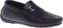 Baldinini Loafer in black woven leather Black Heren - Thumbnail 1