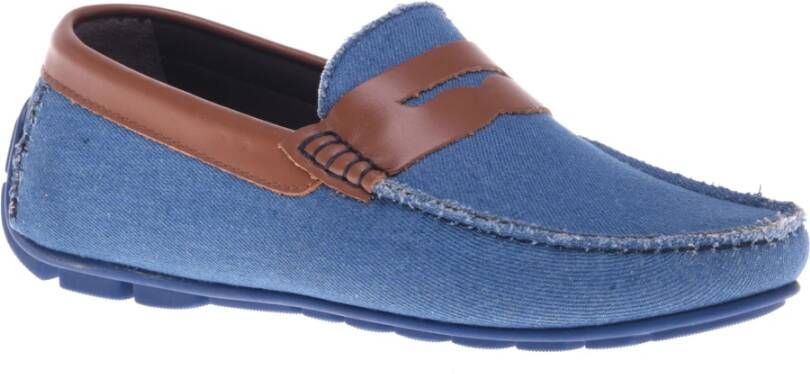 Baldinini Loafer in blue fabric Multicolor Heren