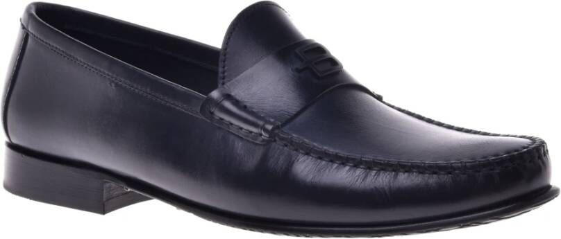 Baldinini Loafer in dark blue calfskin Blue Heren