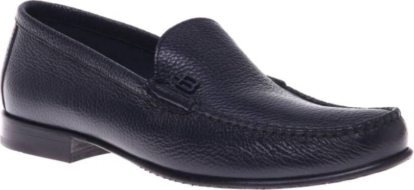 Baldinini Loafer in dark blue tumbled leather Blue Heren