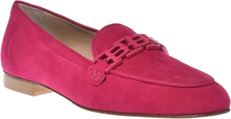 Baldinini Loafer in fuchsia suede Red Dames