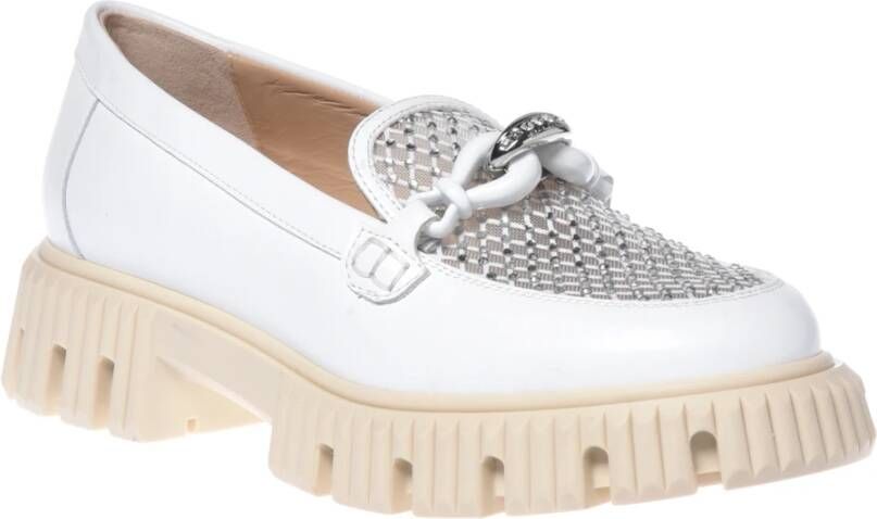 Baldinini Loafer in white calfskin White Dames