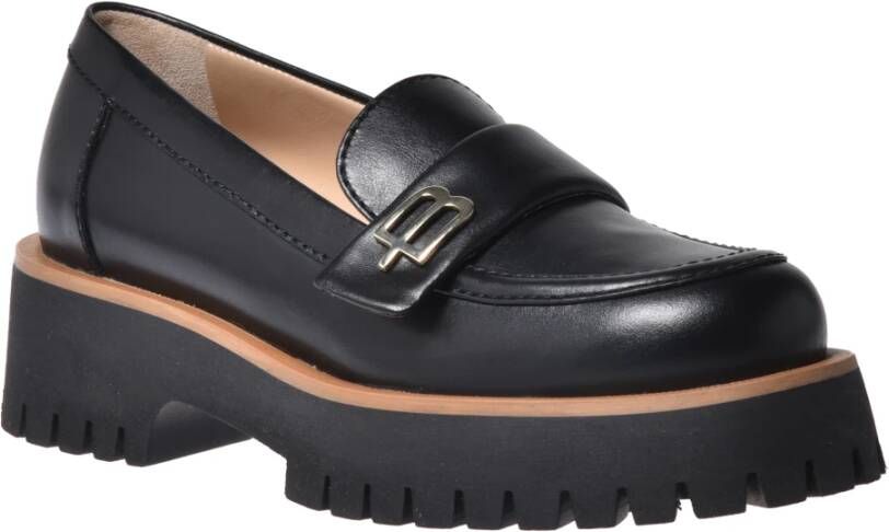 Baldinini Loafers in black leather Black Dames