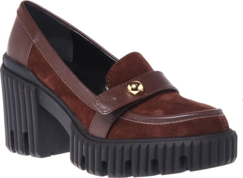 Baldinini Loafers in brown suede Brown Dames