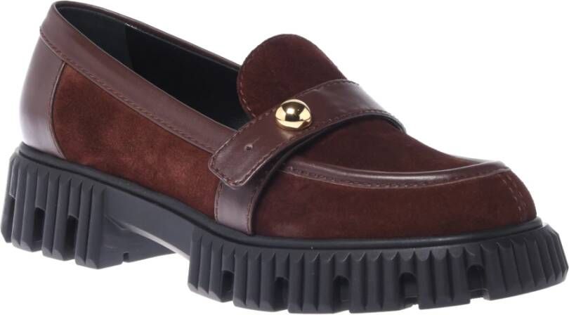 Baldinini Loafers in brown suede Brown Dames